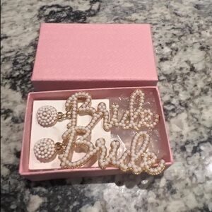 ✨ Bride Statement Earrings • Pearl Beaded Drop Earrings • Bridal Accessories